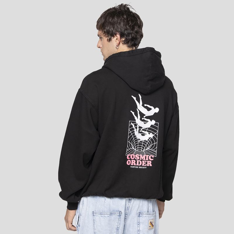 Herren Kaotiko Washed Cosmic Order Sweatshirt schwarz 2
