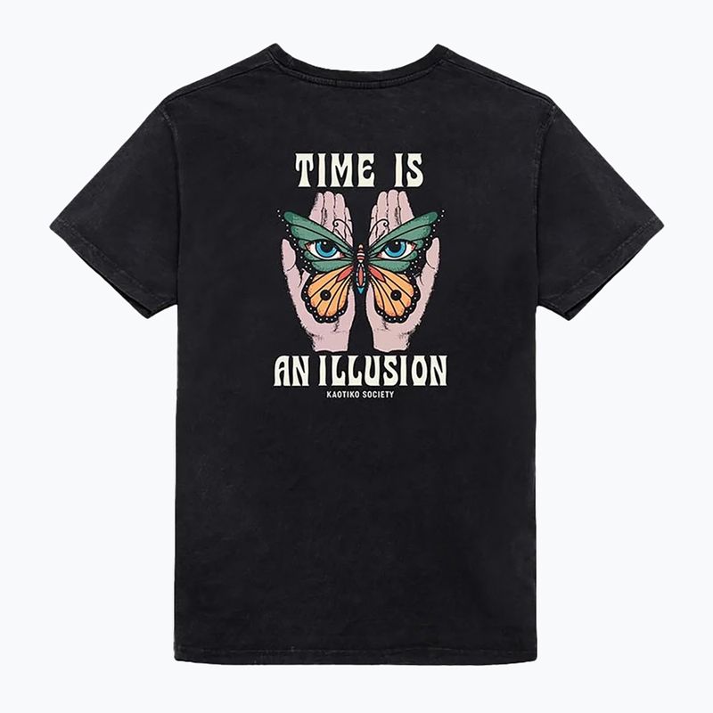 Herren Kaotiko M / C Washed Illusion schwarzes T-shirt 3