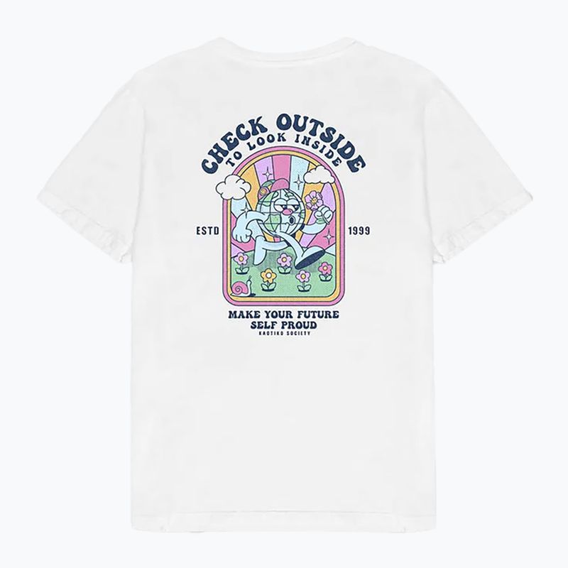 Herren Kaotiko Washed Look T-shirt Innenseite weiß 2