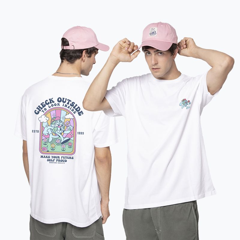 Herren Kaotiko Washed Look T-shirt Innenseite weiß 3