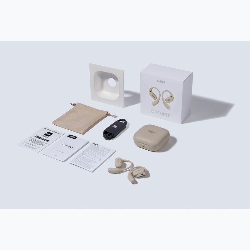 Drahtlose Kopfhörer Shokz OpenFit beige 14