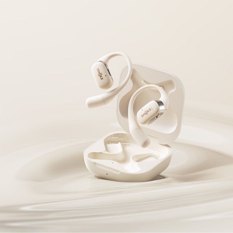 Drahtlose Kopfhörer Shokz OpenFit beige 17