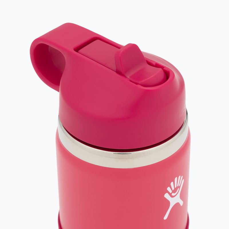 Thermosflasche Hydro Flask Wide Mouth Stroh Deckel und Boot 2024 355 ml Pfingstrose 3