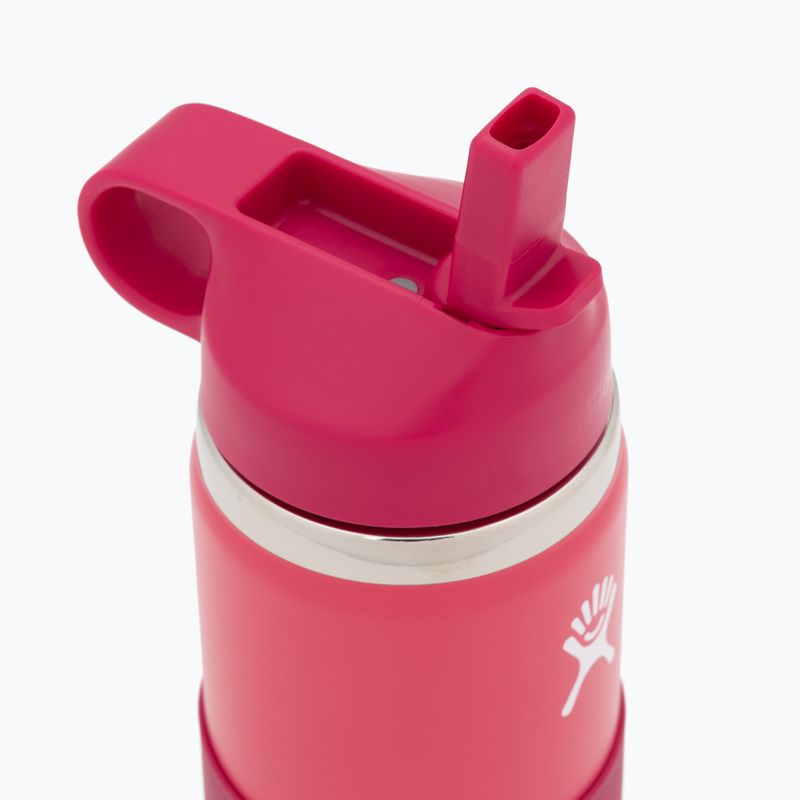 Thermosflasche Hydro Flask Wide Mouth Stroh Deckel und Boot 2024 355 ml Pfingstrose 4