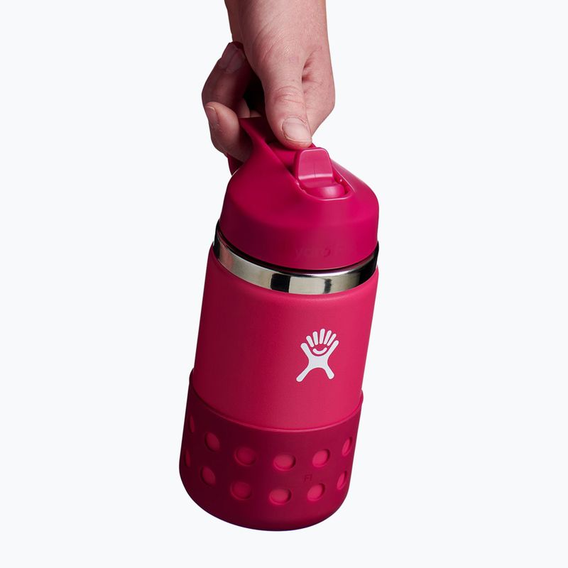 Thermosflasche Hydro Flask Wide Mouth Stroh Deckel und Boot 2024 355 ml Pfingstrose 6