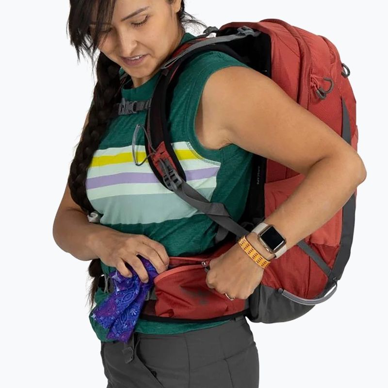 Osprey Tempest 22 l rot Pampas / Kohle grau Frauen Wandern Rucksack 7