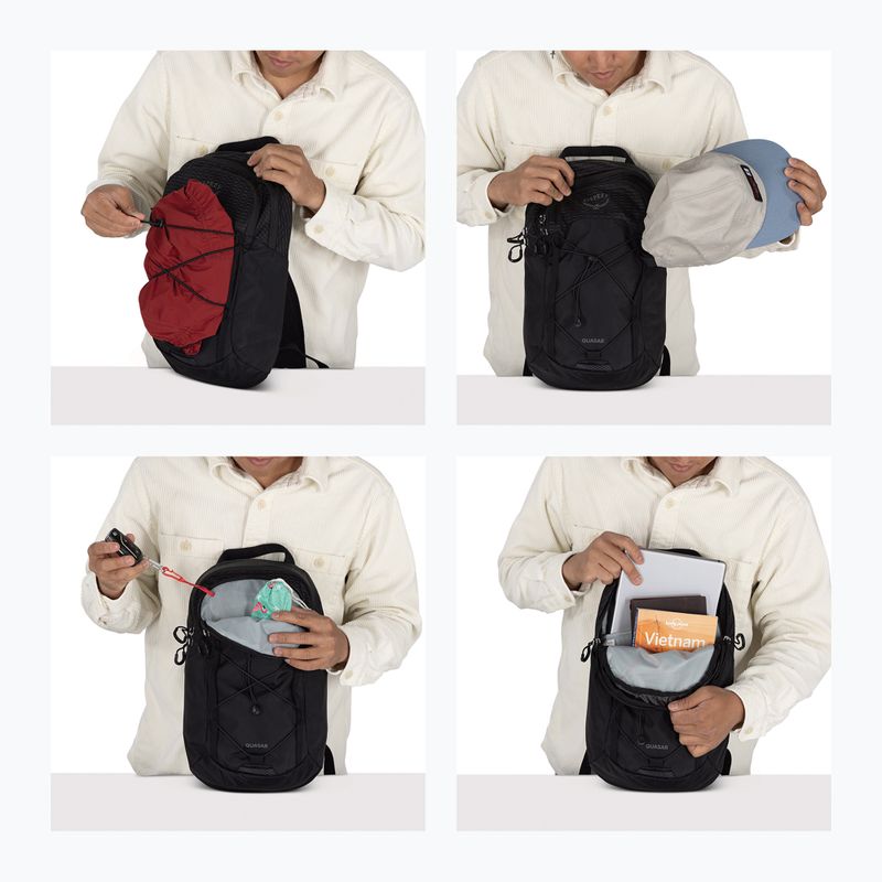 Stadtrucksack für eine Schulter Osprey Quasar Sling 6 l black 12