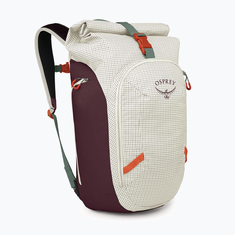 Cityrucksack Osprey Transporter Roll Top 30 l mystery white/moody burgundy 2