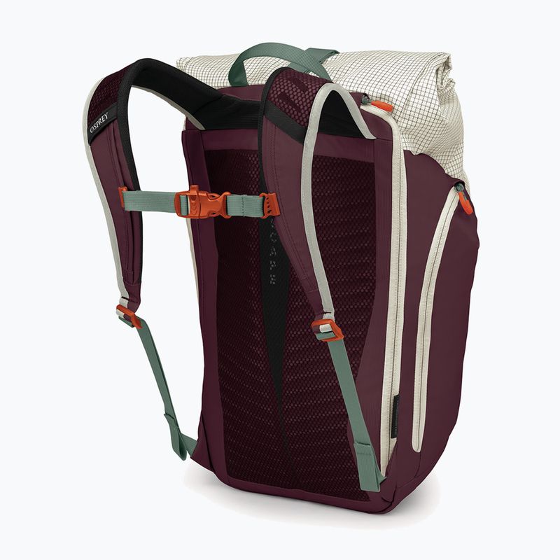 Cityrucksack Osprey Transporter Roll Top 30 l mystery white/moody burgundy 3