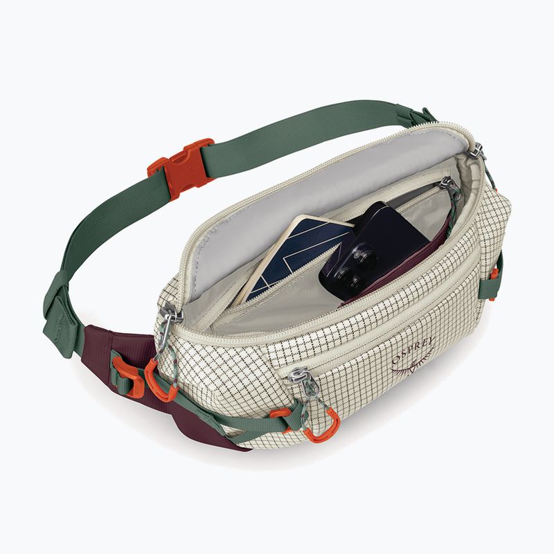 Bauchtasche Osprey Transporter Waist Pack 3 l mystery white/moody burgundy 4