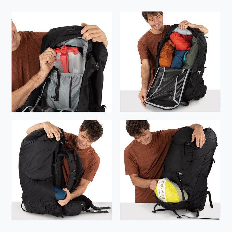 Trekkingrucksack Osprey Farpoint Trek 70 l black 13