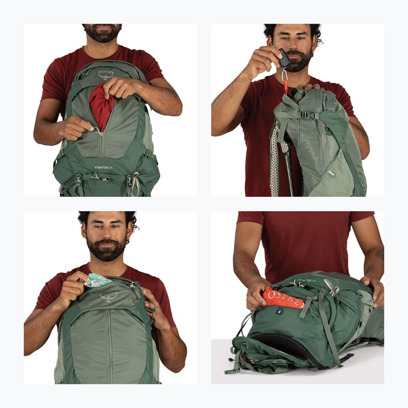 Wanderrucksack Herren Osprey Stratos 34 l pine leaf 12