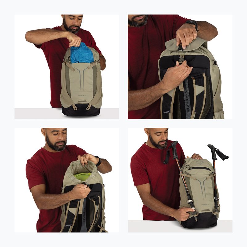 Wanderrucksack Osprey Sportlite 22 l olive tan 13