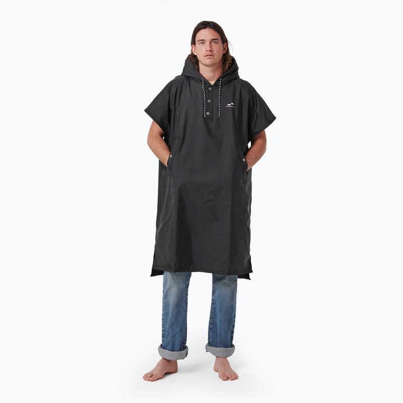 Slowtide wasserdichter Poncho schwarz