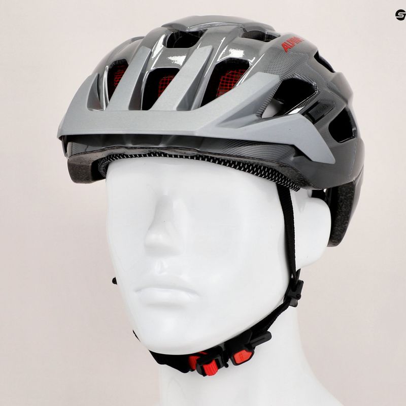 Fahrradhelm Alpina Anzana darksilver/black/red gloss 10