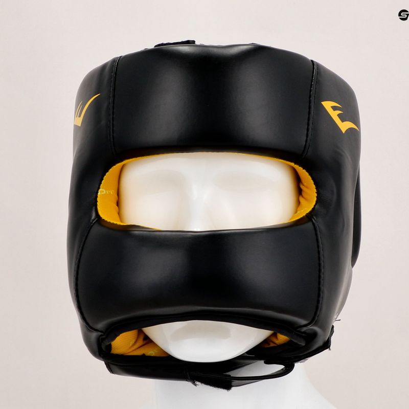 EVERLAST Elite Lea Headgear Herren Boxhelm schwarz EV 720 6