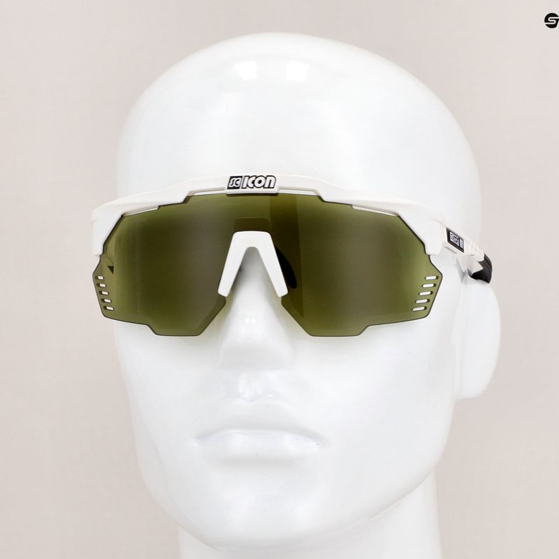 SCICON Aeroshade Kunken weiß glänzend/scnpp grün trail Radbrille EY31150800 8