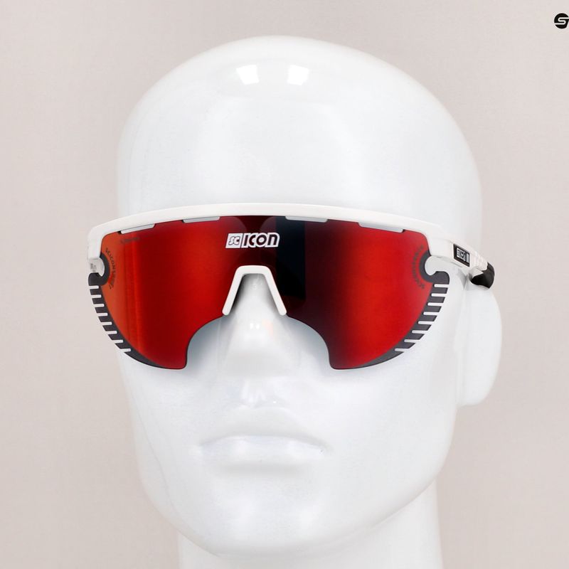 SCICON Aerowing Lamon weiß glänzend/scnpp multimirror rot Fahrradbrille EY30060800 9