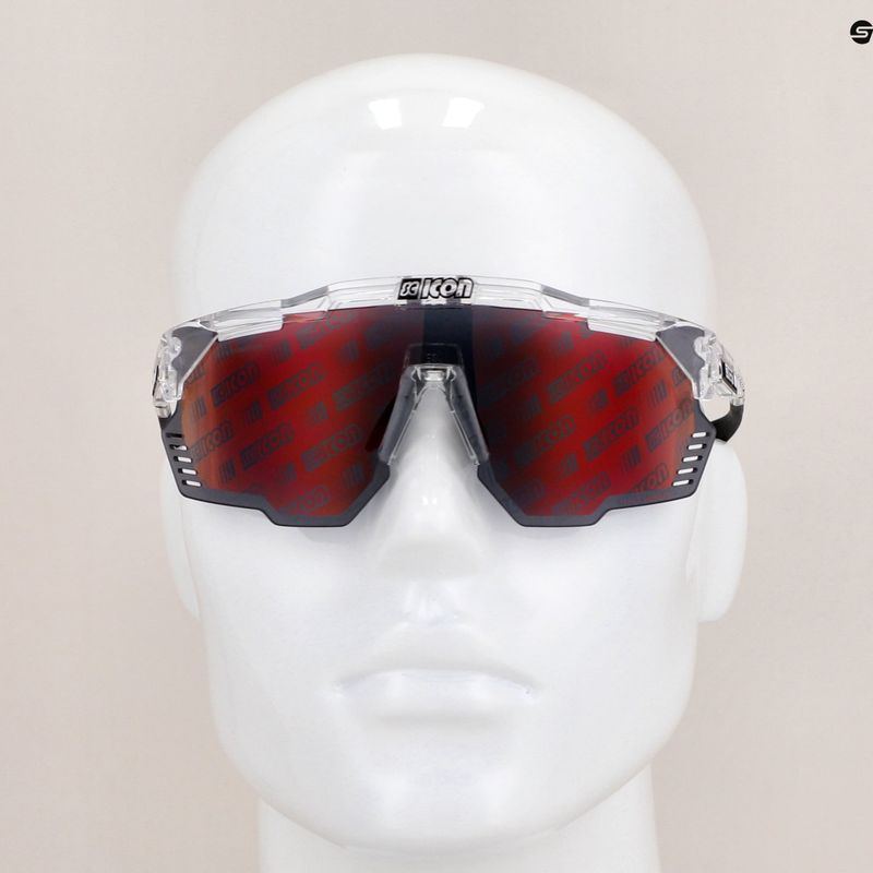 SCICON Aeroshade Kunken Kristallglanz/scnpp Monogramm multimirror rot Fahrradbrille EY31130700 9