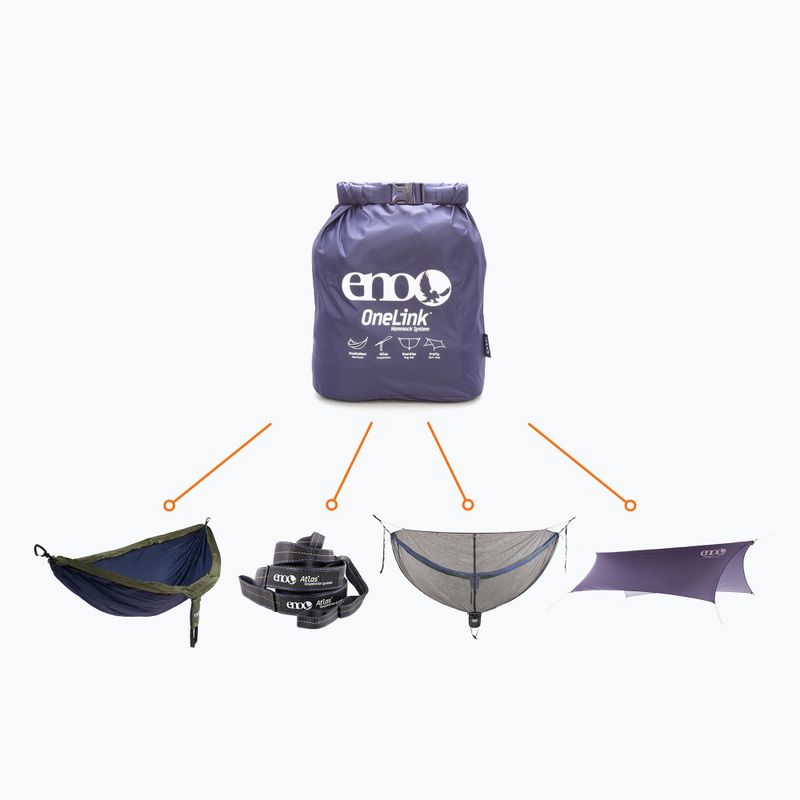 Wanderhängematte ENO OneLink System navy/olive 7
