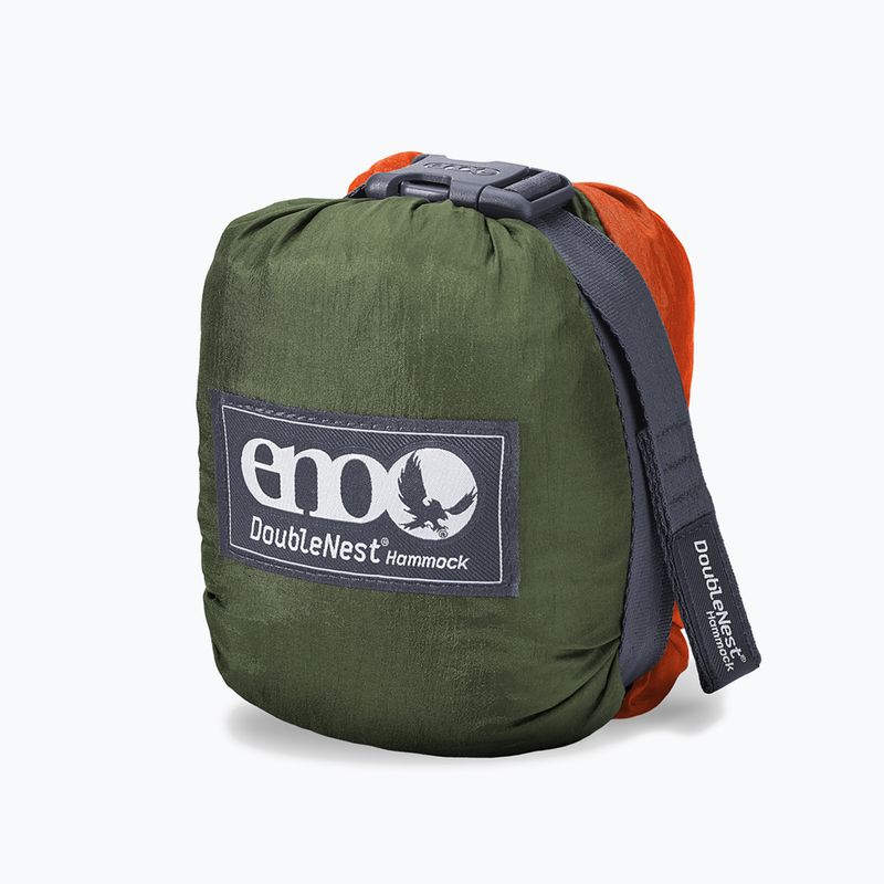 ENO Double Nest Wanderhängematte grün-orange DN006 2