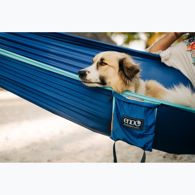 ENO DoubleNest Wanderhängematte aqua / saphir / amber 10