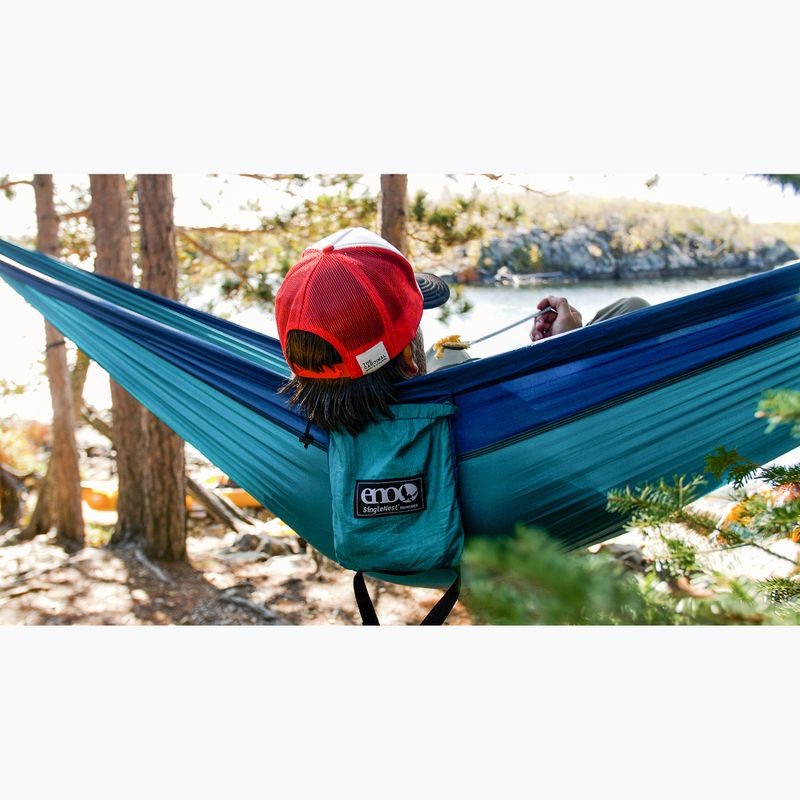ENO SingleNest seafoam / navy Wanderhängematte 7