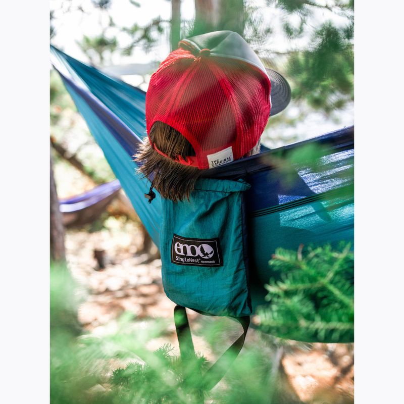 ENO SingleNest seafoam / navy Wanderhängematte 8
