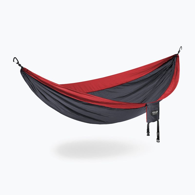 Trekking Outdoor Hängematte ENO Single Nest charcoal/red