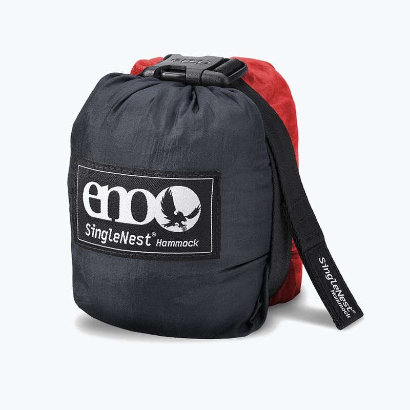 Trekking Outdoor Hängematte ENO Single Nest charcoal/red 2