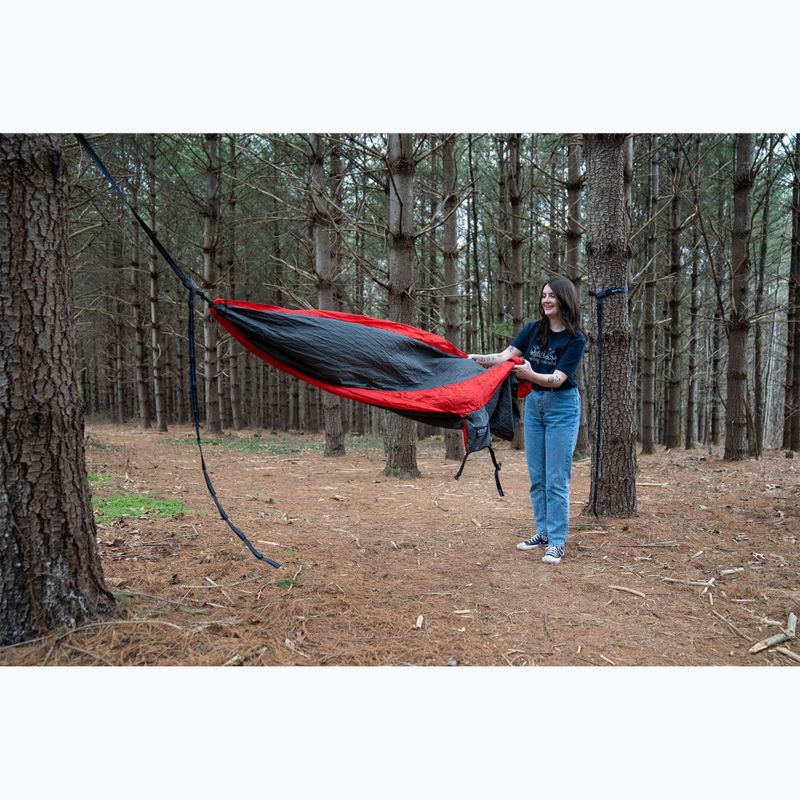 Trekking Outdoor Hängematte ENO Single Nest charcoal/red 4