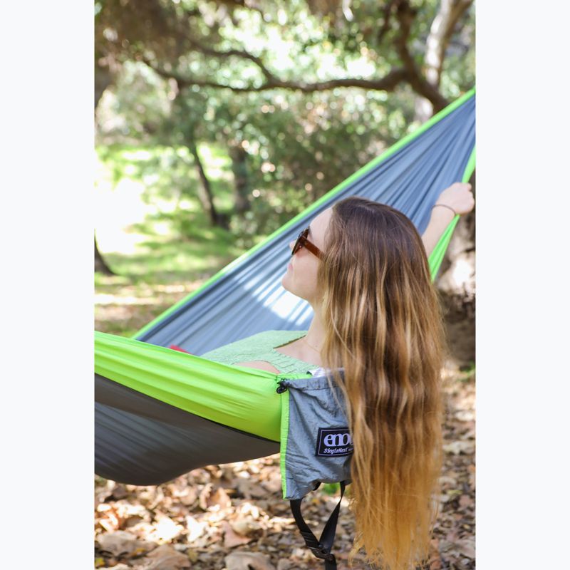ENO SingleNest Wanderhängematte grau / chartreuse 7