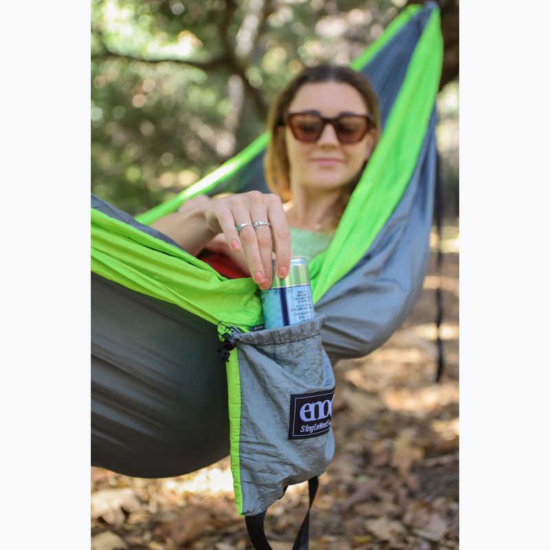 ENO SingleNest Wanderhängematte grau / chartreuse 8
