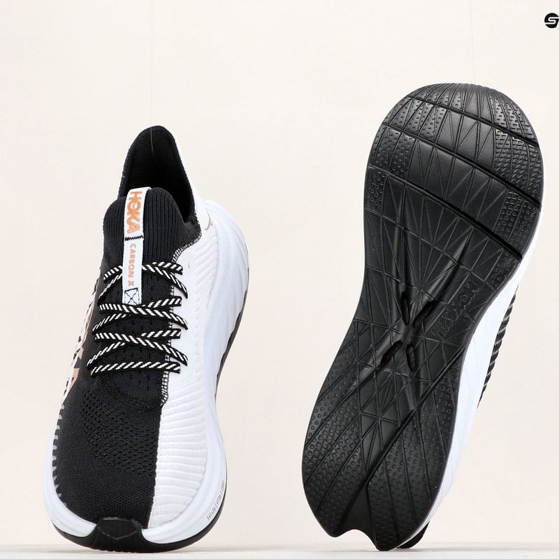 HOKA Herren Laufschuhe Carbon X 3 schwarz und weiß 1123192-BWHT 14