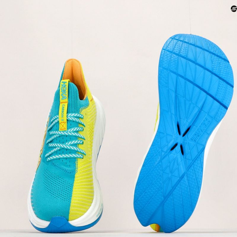 HOKA Herren Laufschuhe Carbon X 3 blau/gelb 1123192-CEPR 12