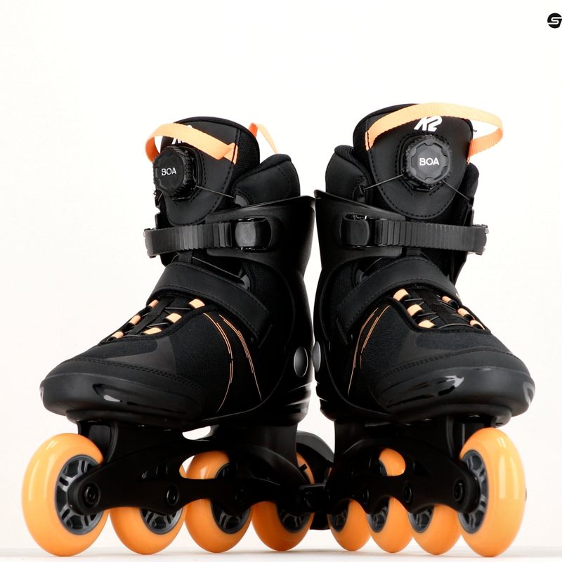 Inline-Skates Damen K2 Alexis 8 Boa schwarz-orange 3H1/11/6 16