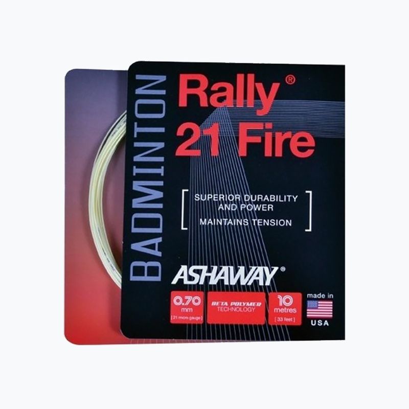 Badmintonsaite ASHAWAY Rally 21 - Satz weiß
