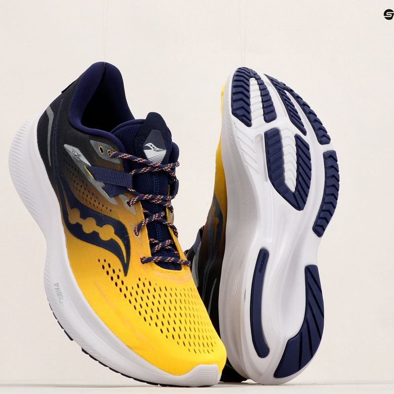 Saucony Ride 15 Herren Laufschuhe navy blau und gelb S20729-65 15