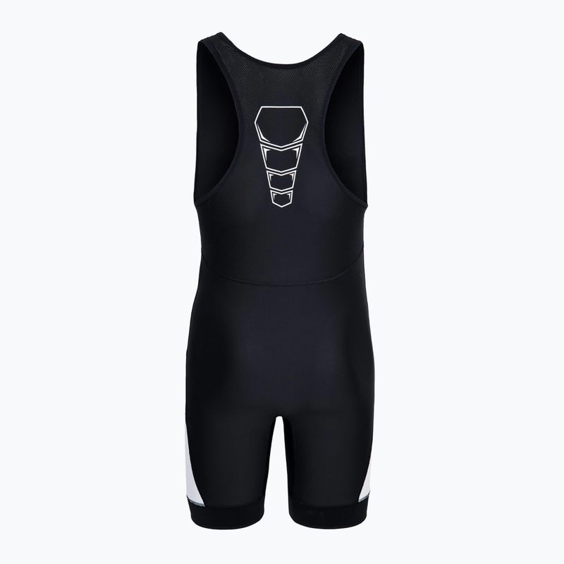 Herren Nike Grappler Elite Singlet schwarz/weiss Jumpsuit 2