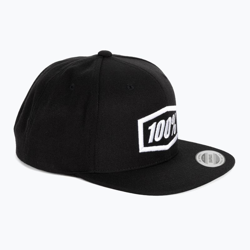 Herren 100% Essential Snapback Kappe schwarz 20015-001-01