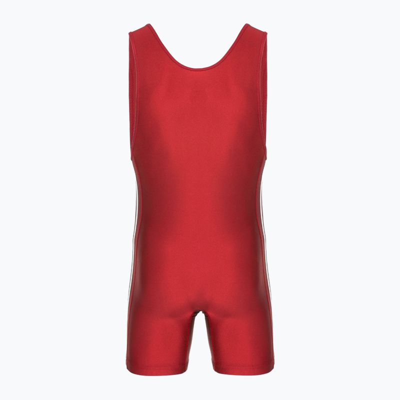 Herren-Jumpsuit adidas 3 Stripe Singlet red/white 2