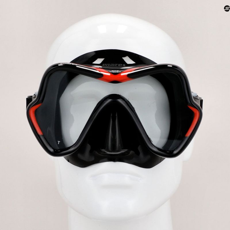Mares One Vision Tauchmaske schwarz/rot 411046 8