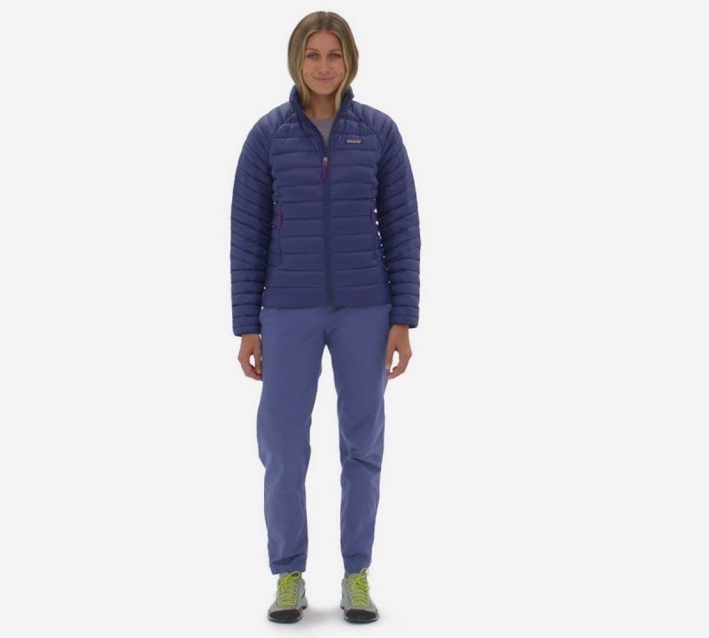 Damen Patagonia Daunen Pullover Jacke lagom blau 10