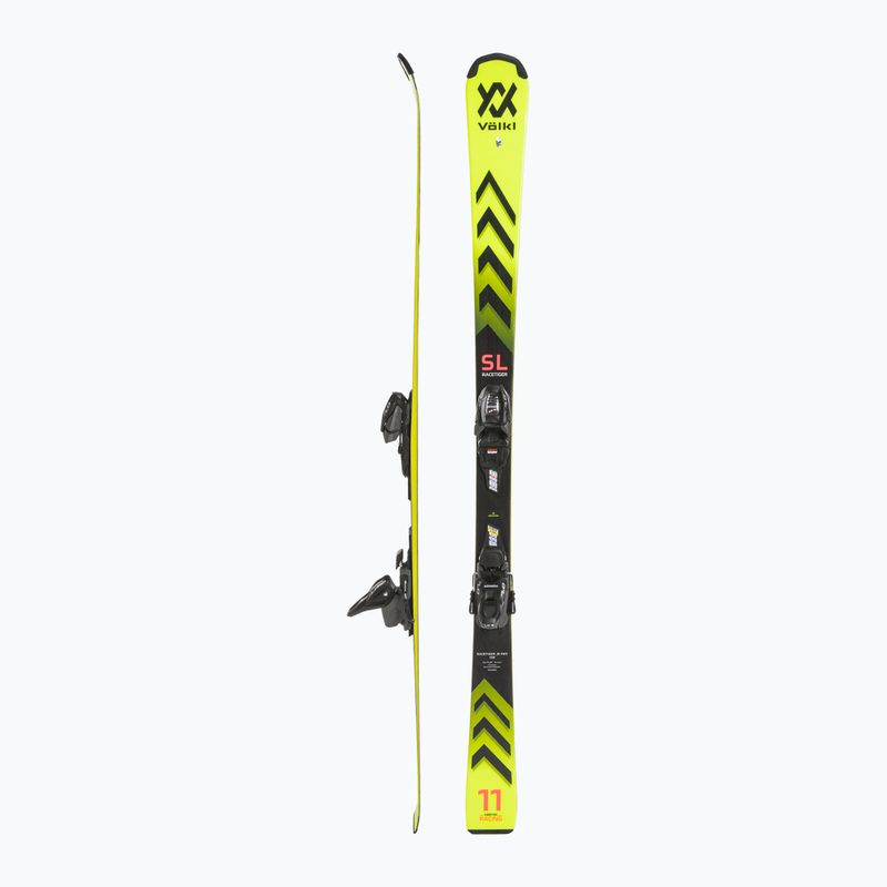 Kinder-Abfahrtsski Völkl Racetiger Junior Pro + 7.0 VMotion Jr flo gelb/schwarz 2