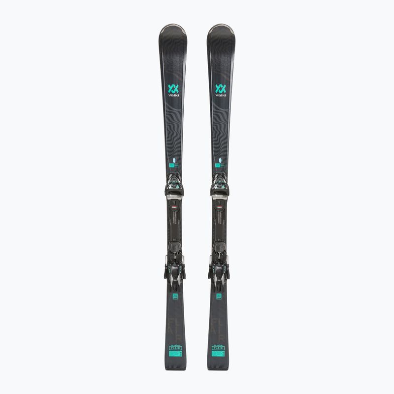 Damen-Abfahrtsski Völkl Flair SC Carbon + vMotion 11 ALU GW schwarz/teal/silber