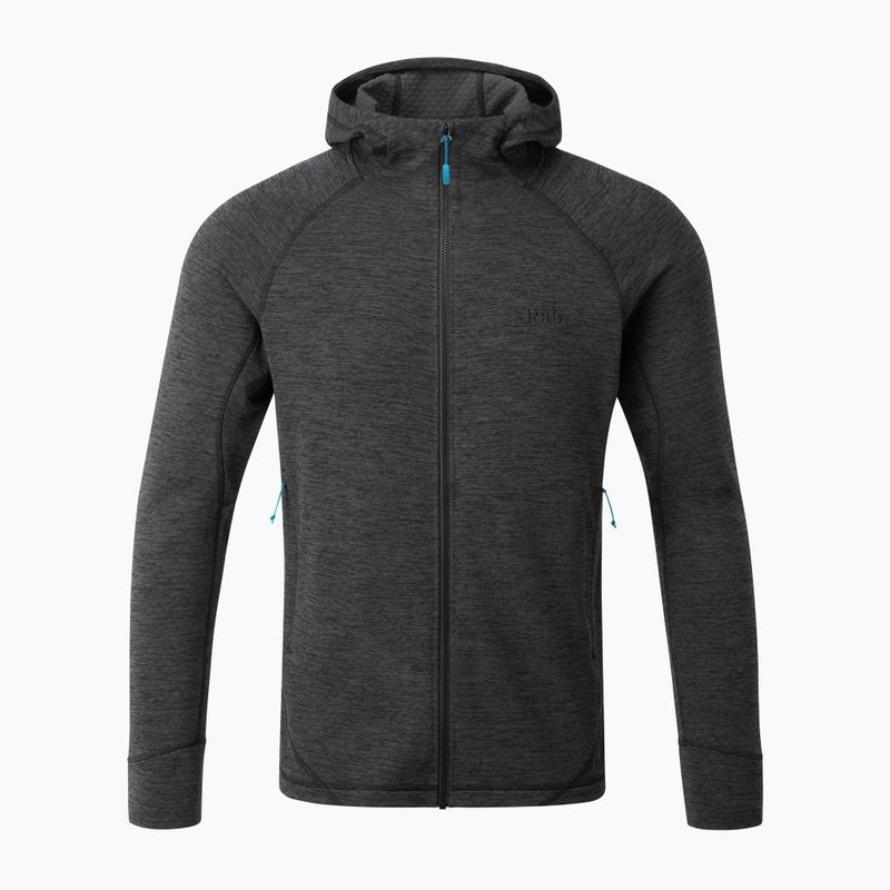Herren Rab Nexus Fleece-Kapuzenjacke schwarz QFE-67-BL-L 2