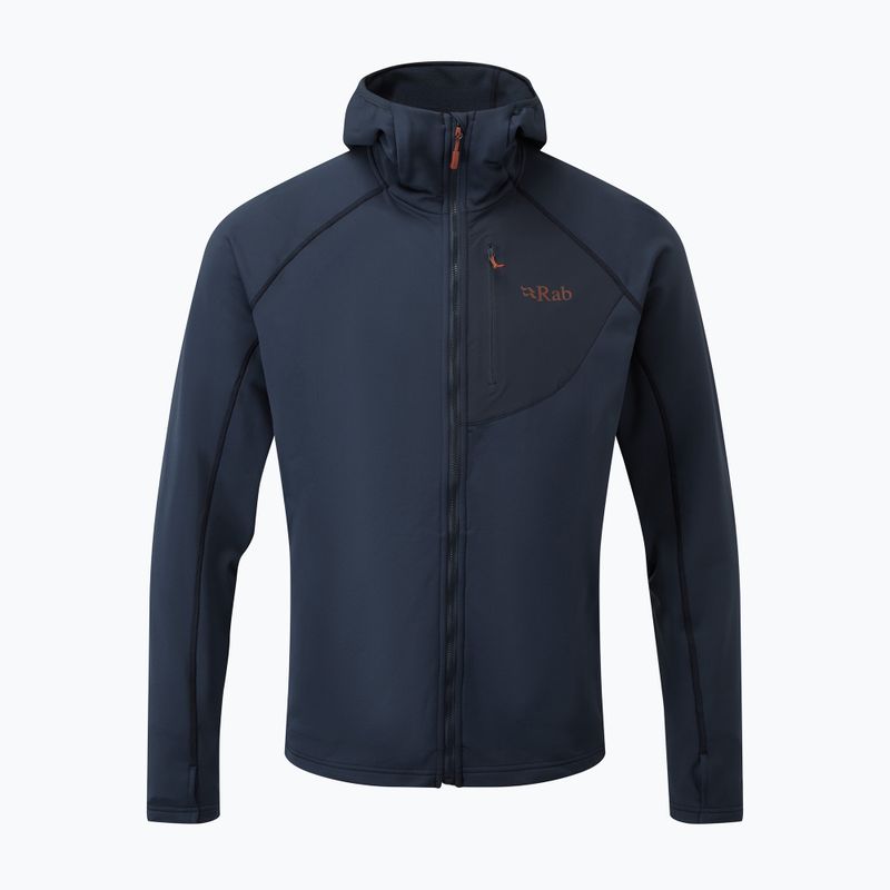 Herren Rab Superflux Hoody Fleece-Sweatshirt blau QFE-89-DI