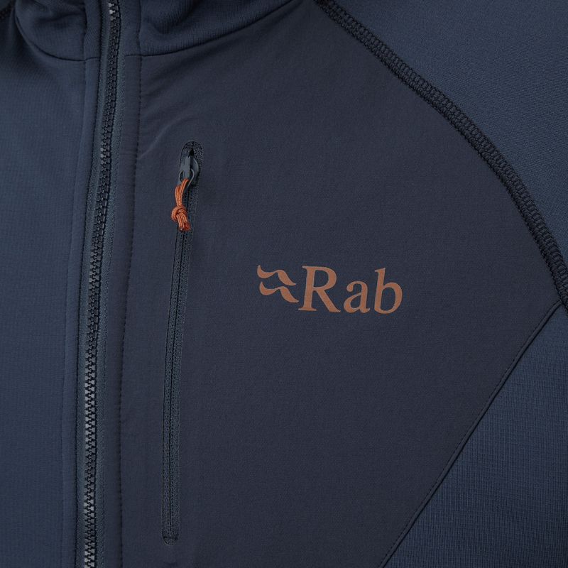 Herren Rab Superflux Hoody Fleece-Sweatshirt blau QFE-89-DI 4