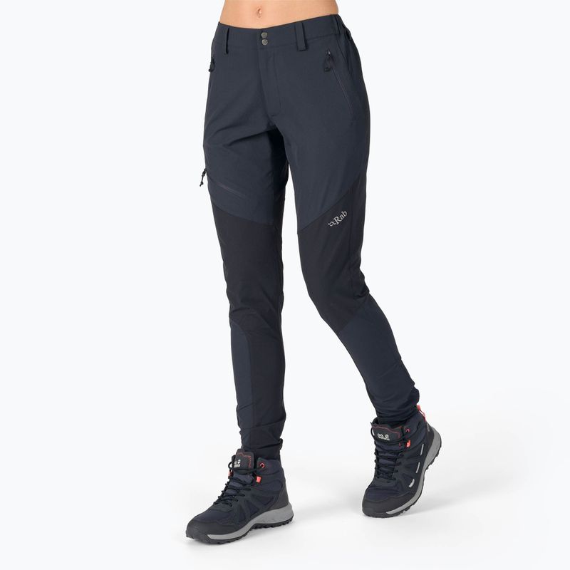 Damen Softshellhose Rab Torque Mountain schwarz-grau QFU-41-BE-08