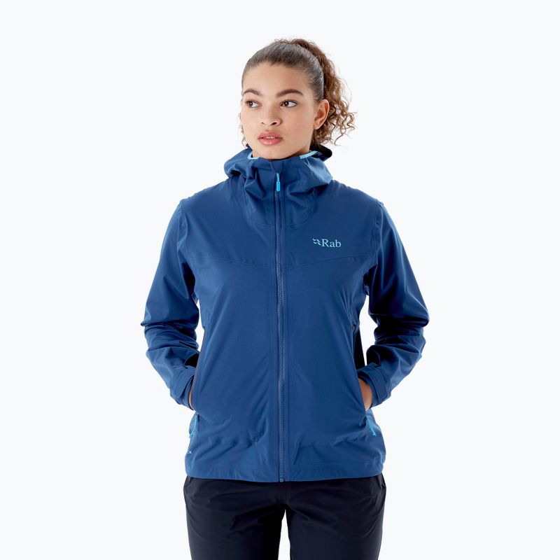 Rab Kinetic 2.0 Damen Regenjacke blau QWG-75